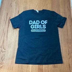 Gray tshirt, “Dad of Girls”, size L